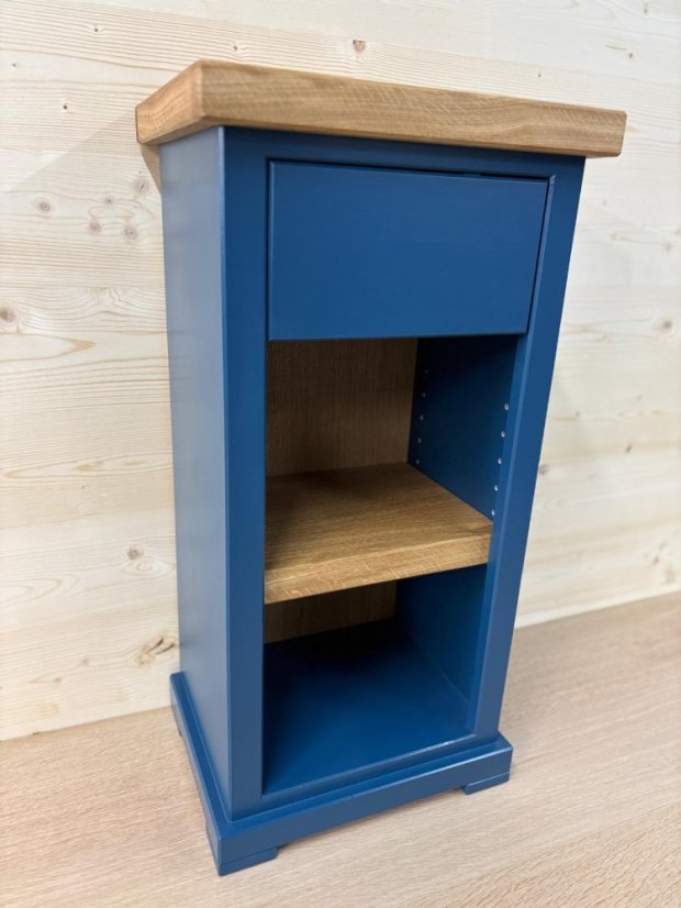 Odkládací stolek Classic Cube se zásuvkou - Odstín: X499 - Antracit