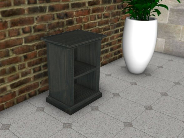 Noční stolek Victorian - Dub - Zásuvka: Ne, Odstín: 3119 - silk grey