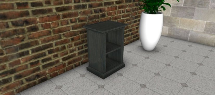 Noční stolek Victorian - Dub - Zásuvka: Ne, Odstín: 3119 - silk grey