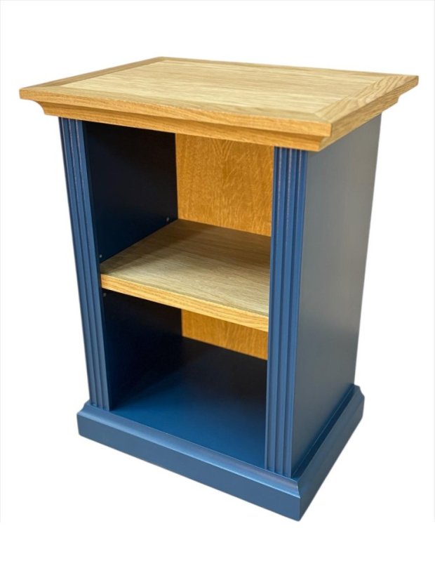 Noční stolek Victorian z masivního dřeva bez zásuvky - Odstín: M436 Royal